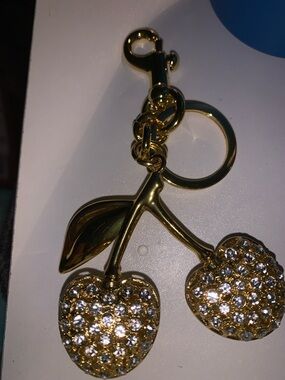 Cherry Crystal bag/purse Charm keychain